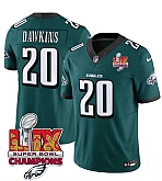 Men & Women & Youth Philadelphia Eagles #20 Brian Dawkins Green 2025 Eagles Logo Super Bowl LIX Patch New F.U.S.E. Vapor Limited Stitched Jersey Dzhi,baseball caps,new era cap wholesale,wholesale hats